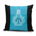 New Zealand Custom Pillow Cover Fire Basketball Maori Tribal Sky Blue - Aussie Hoodie