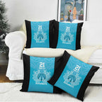 New Zealand Custom Pillow Cover Fire Basketball Maori Tribal Sky Blue - Aussie Hoodie
