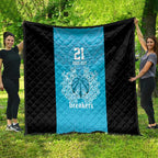 New Zealand Custom Quilt Fire Basketball Maori Tribal Sky Blue - Aussie Hoodie