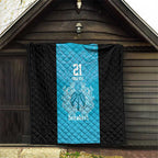 New Zealand Custom Quilt Fire Basketball Maori Tribal Sky Blue - Aussie Hoodie