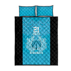 New Zealand Custom Quilt Bed Set Fire Basketball Maori Tribal Sky Blue - Aussie Hoodie