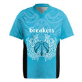 New Zealand Custom Rugby Jersey Fire Basketball Maori Tribal Sky Blue - Aussie Hoodie