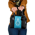 New Zealand Custom Shoulder Handbag Fire Basketball Maori Tribal Sky Blue - Aussie Hoodie