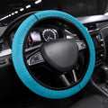 New Zealand Steering Wheel Cover Fire Basketball Maori Tribal Sky Blue - Aussie Hoodie