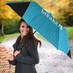 New Zealand Custom Umbrella Fire Basketball Maori Tribal Sky Blue - Aussie Hoodie