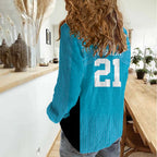 New Zealand Custom Women Casual Shirt Fire Basketball Maori Tribal Sky Blue - Aussie Hoodie