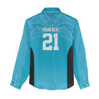 New Zealand Custom Women Casual Shirt Fire Basketball Maori Tribal Sky Blue - Aussie Hoodie