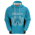 New Zealand Custom Zip Hoodie Fire Basketball Maori Tribal Sky Blue - Aussie Hoodie