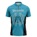 New Zealand Custom Zipper Polo Shirt Fire Basketball Maori Tribal Sky Blue - Aussie Hoodie