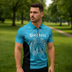 New Zealand Custom Zipper Polo Shirt Fire Basketball Maori Tribal Sky Blue - Aussie Hoodie