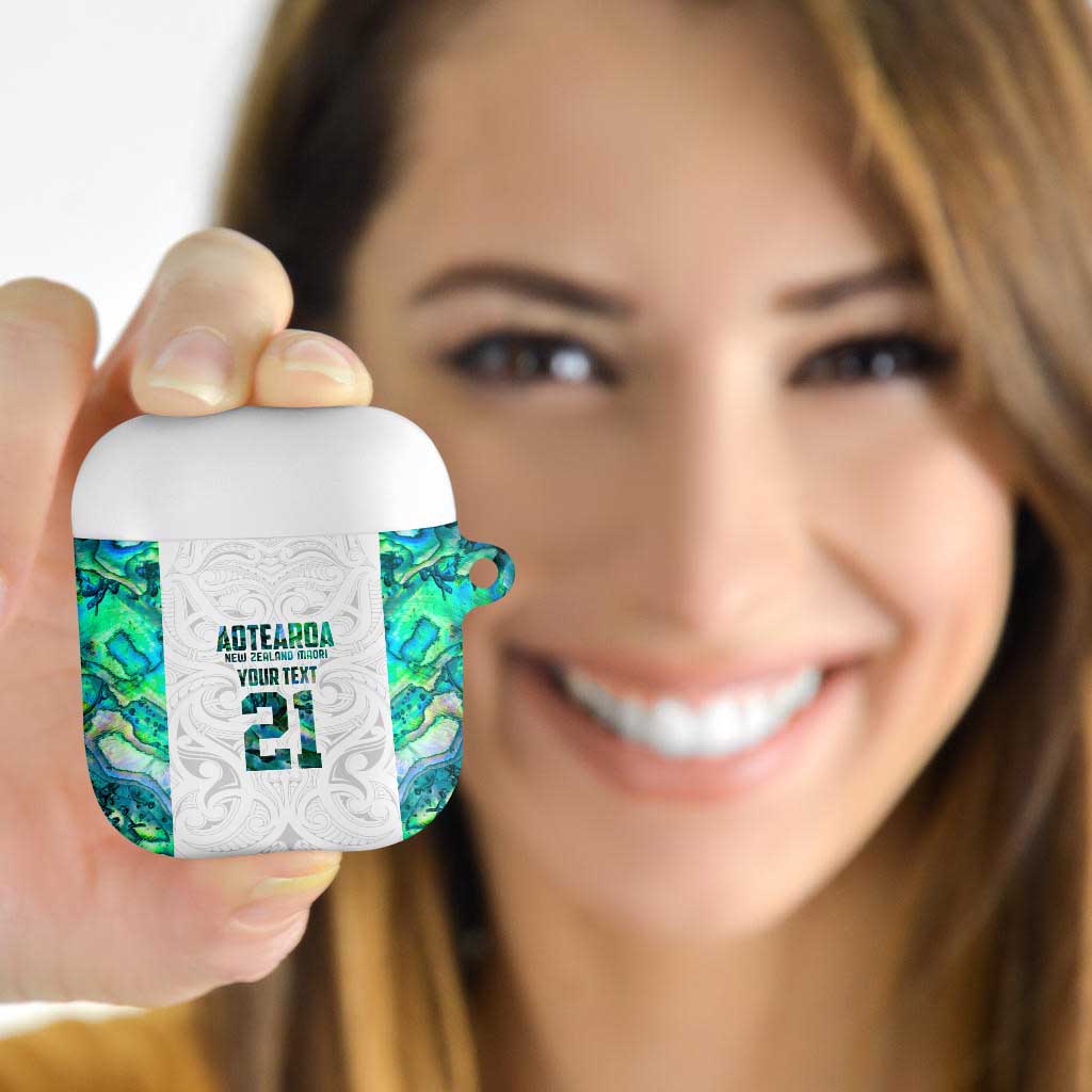 Custom New Zealand Aotearoa AirPods Case Green Maori Paua Shell Indigenous - Aussie Hoodie