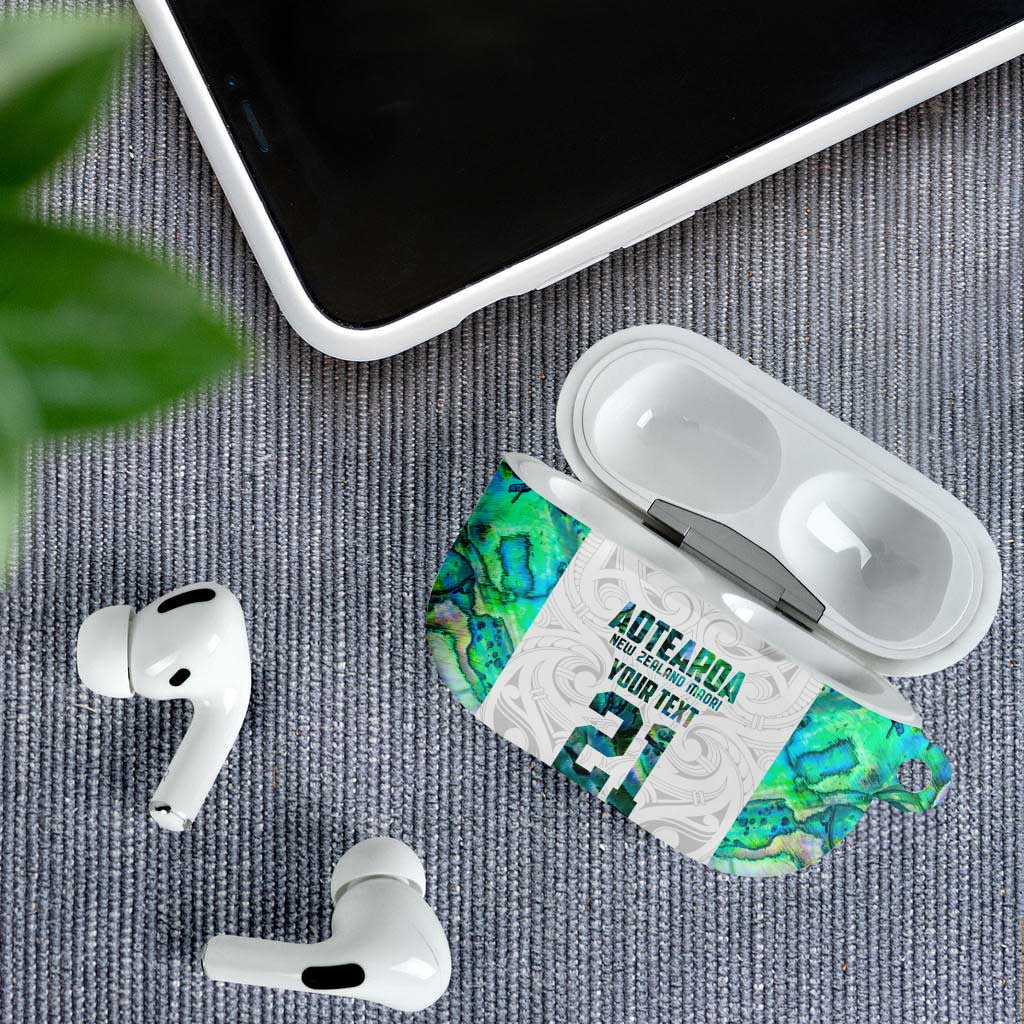 Custom New Zealand Aotearoa AirPods Case Green Maori Paua Shell Indigenous - Aussie Hoodie