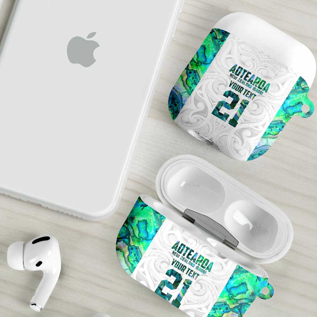 Custom New Zealand Aotearoa AirPods Case Green Maori Paua Shell Indigenous - Aussie Hoodie