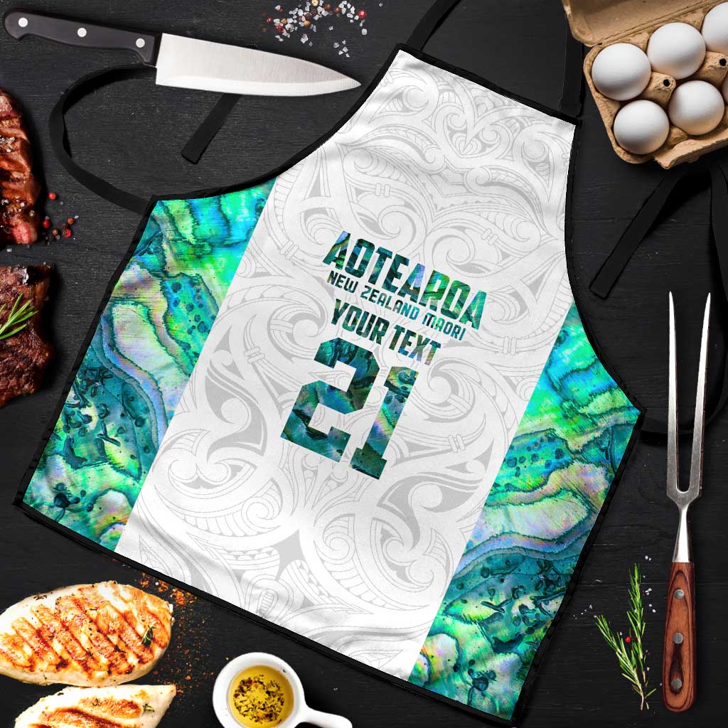 Custom New Zealand Aotearoa Apron Green Maori Paua Shell Indigenous - Aussie Hoodie