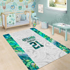Custom New Zealand Aotearoa Area Rug Green Maori Paua Shell Indigenous - Aussie Hoodie