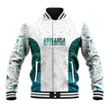 Custom New Zealand Aotearoa Baseball Jacket Green Maori Paua Shell Indigenous - Aussie Hoodie