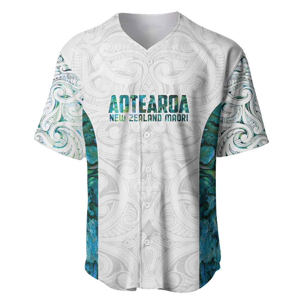 Custom New Zealand Aotearoa Baseball Jersey Green Maori Paua Shell Indigenous - Aussie Hoodie