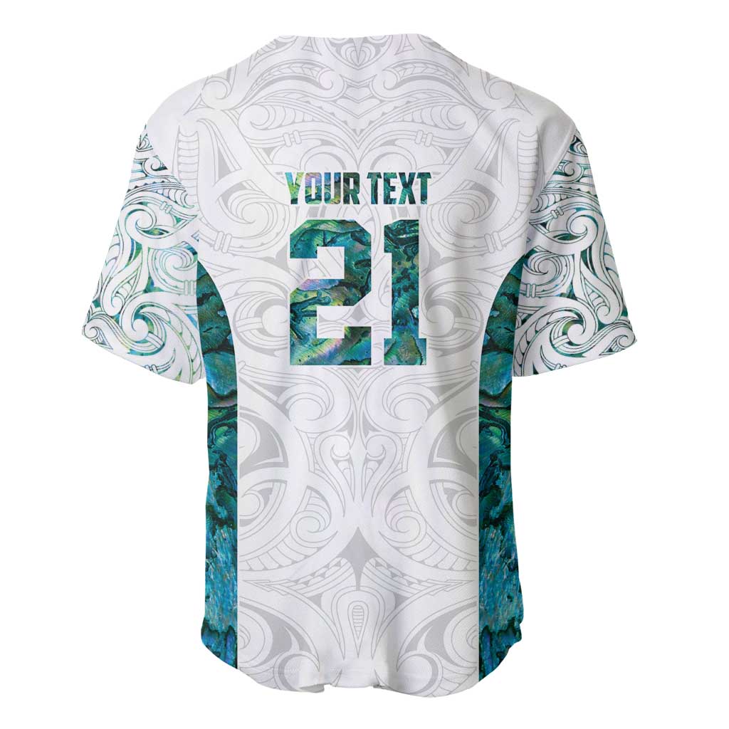 Custom New Zealand Aotearoa Baseball Jersey Green Maori Paua Shell Indigenous - Aussie Hoodie