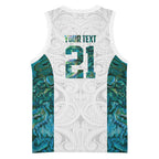 Custom New Zealand Aotearoa Basketball Jersey Green Maori Paua Shell Indigenous - Aussie Hoodie