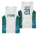 Custom New Zealand Aotearoa Basketball Jersey Green Maori Paua Shell Indigenous - Aussie Hoodie