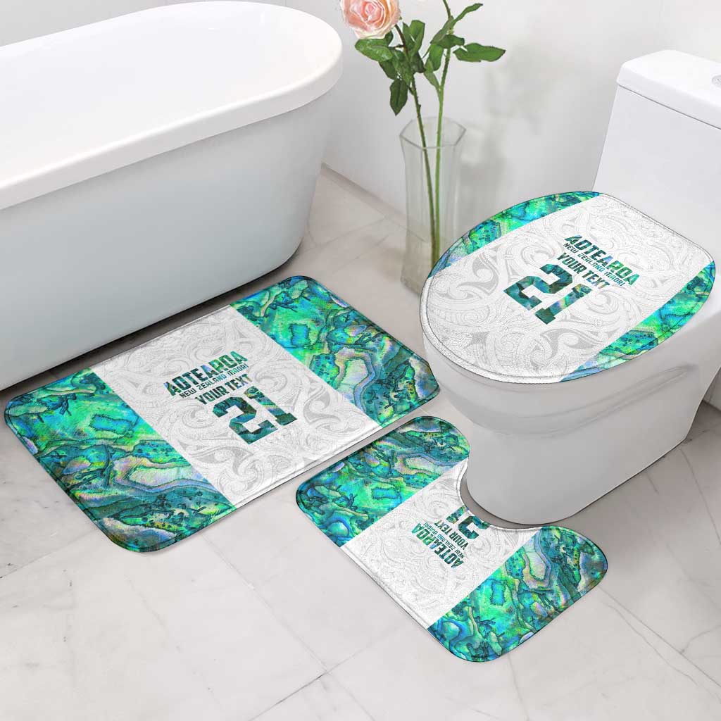 Custom New Zealand Aotearoa Bathroom Set Green Maori Paua Shell Indigenous - Aussie Hoodie