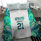 Custom New Zealand Aotearoa Bedding Set Green Maori Paua Shell Indigenous - Aussie Hoodie
