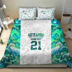 Custom New Zealand Aotearoa Bedding Set Green Maori Paua Shell Indigenous - Aussie Hoodie