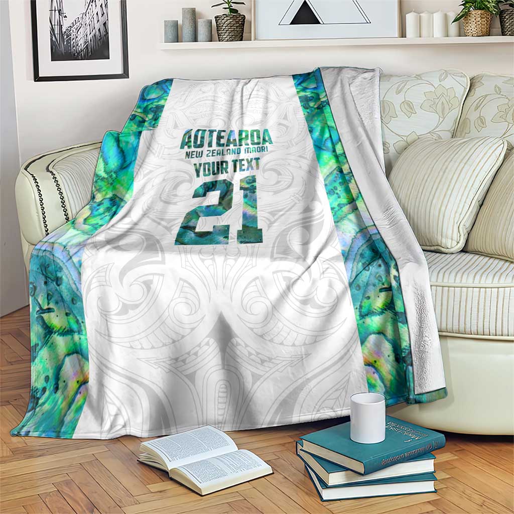 Custom New Zealand Aotearoa Blanket Green Maori Paua Shell Indigenous - Aussie Hoodie