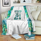 Custom New Zealand Aotearoa Blanket Green Maori Paua Shell Indigenous - Aussie Hoodie
