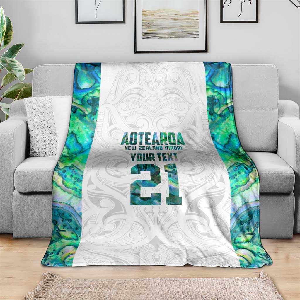 Custom New Zealand Aotearoa Blanket Green Maori Paua Shell Indigenous - Aussie Hoodie
