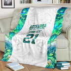 Custom New Zealand Aotearoa Blanket Green Maori Paua Shell Indigenous - Aussie Hoodie