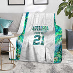 Custom New Zealand Aotearoa Blanket Green Maori Paua Shell Indigenous - Aussie Hoodie