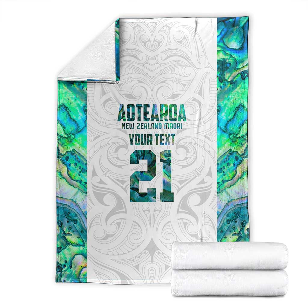 Custom New Zealand Aotearoa Blanket Green Maori Paua Shell Indigenous - Aussie Hoodie