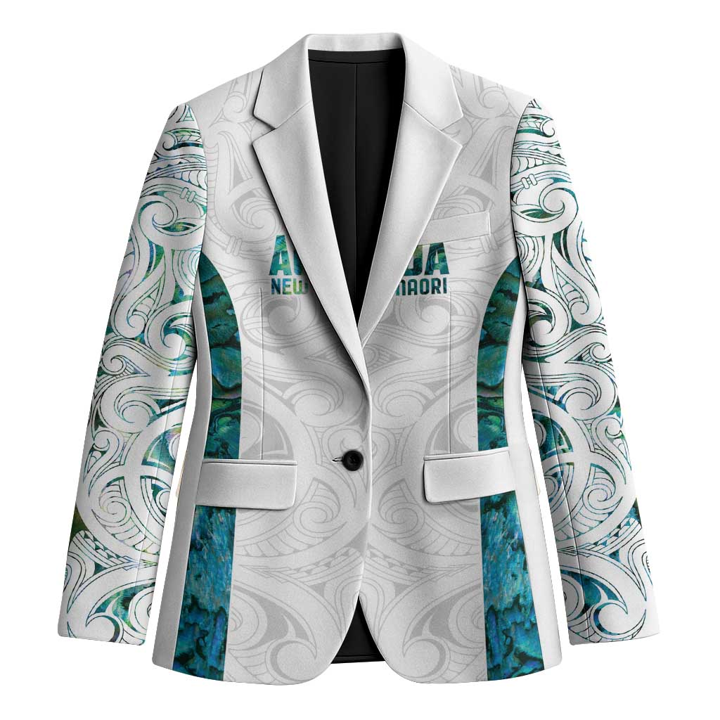 Custom New Zealand Aotearoa Blazer Green Maori Paua Shell Indigenous - Aussie Hoodie
