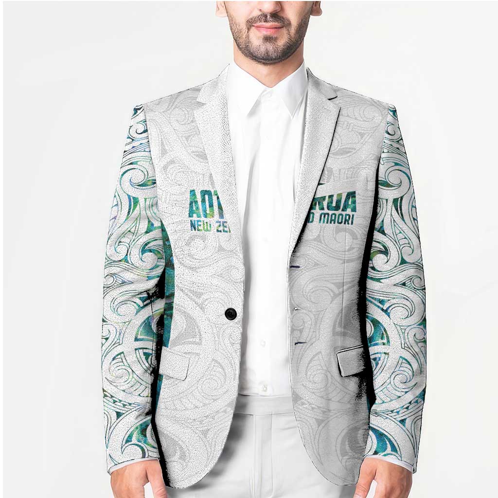 Custom New Zealand Aotearoa Blazer Green Maori Paua Shell Indigenous - Aussie Hoodie