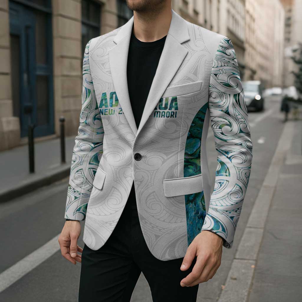Custom New Zealand Aotearoa Blazer Green Maori Paua Shell Indigenous - Aussie Hoodie
