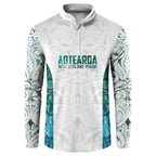 Custom New Zealand Aotearoa Button Sweatshirt Green Maori Paua Shell Indigenous - Aussie Hoodie