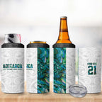 Custom New Zealand Aotearoa 4 in 1 Can Cooler Tumbler Green Maori Paua Shell Indigenous - Aussie Hoodie
