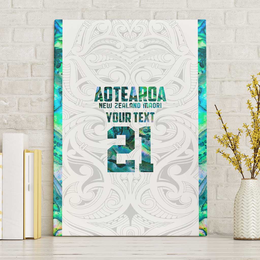 Custom New Zealand Aotearoa Canvas Wall Art Green Maori Paua Shell Indigenous - Aussie Hoodie