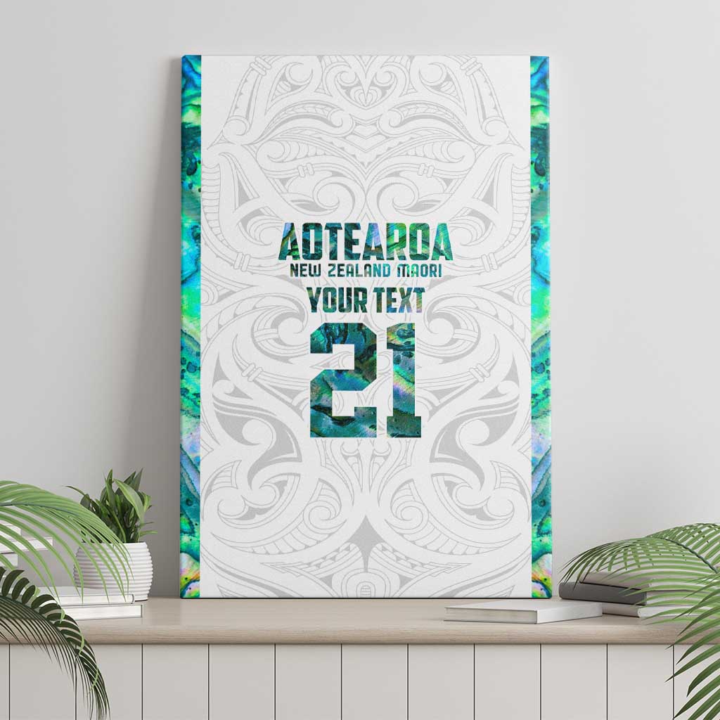Custom New Zealand Aotearoa Canvas Wall Art Green Maori Paua Shell Indigenous - Aussie Hoodie