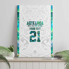 Custom New Zealand Aotearoa Canvas Wall Art Green Maori Paua Shell Indigenous - Aussie Hoodie
