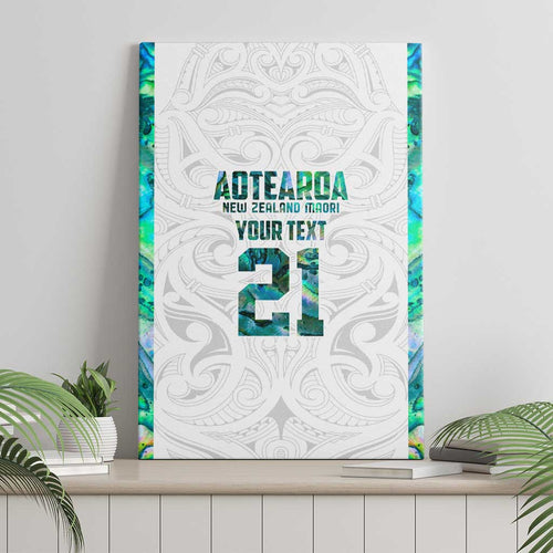 Custom New Zealand Aotearoa Canvas Wall Art Green Maori Paua Shell Indigenous - Aussie Hoodie