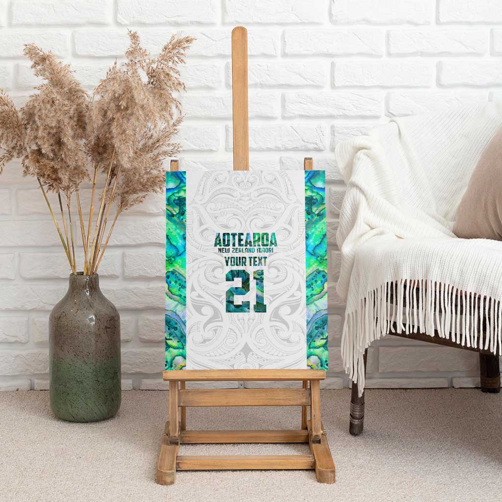 Custom New Zealand Aotearoa Canvas Wall Art Green Maori Paua Shell Indigenous - Aussie Hoodie