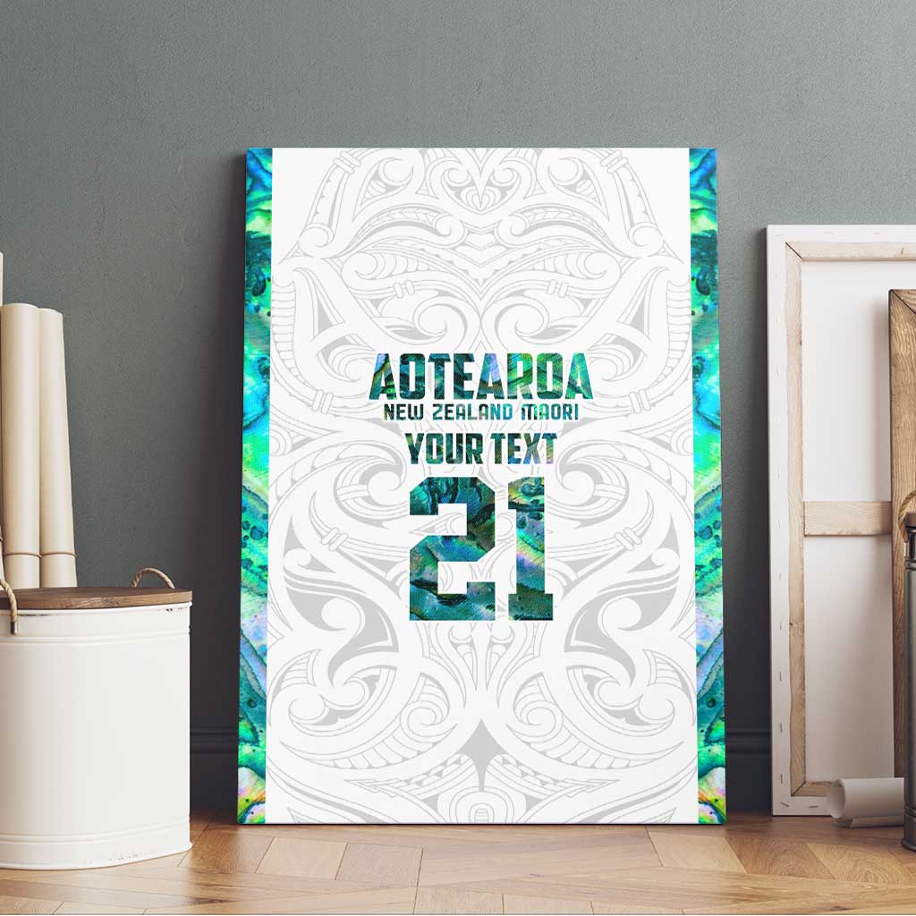 Custom New Zealand Aotearoa Canvas Wall Art Green Maori Paua Shell Indigenous - Aussie Hoodie