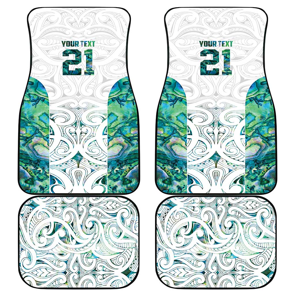 Custom New Zealand Aotearoa Car Mats Green Maori Paua Shell Indigenous - Aussie Hoodie