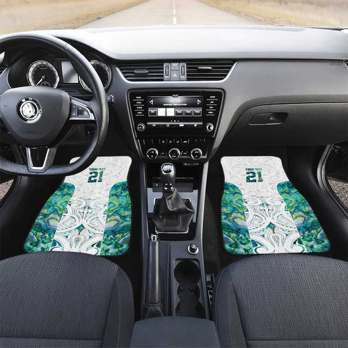 Custom New Zealand Aotearoa Car Mats Green Maori Paua Shell Indigenous - Aussie Hoodie