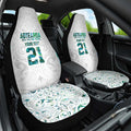 Custom New Zealand Aotearoa Car Seat Cover Green Maori Paua Shell Indigenous - Aussie Hoodie