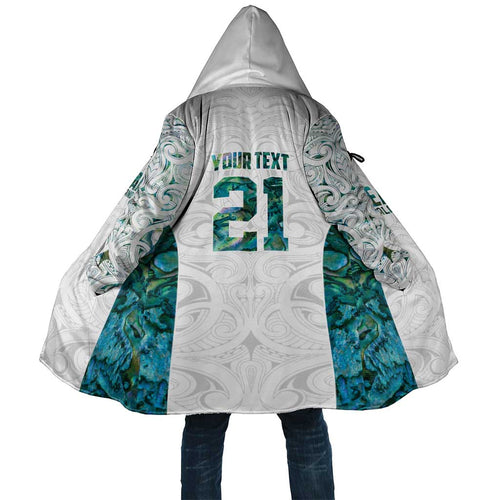 Custom New Zealand Aotearoa Cloak Green Maori Paua Shell Indigenous - Aussie Hoodie
