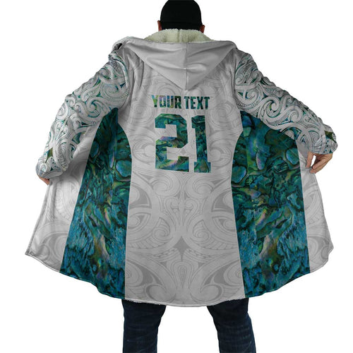 Custom New Zealand Aotearoa Cloak Green Maori Paua Shell Indigenous - Aussie Hoodie