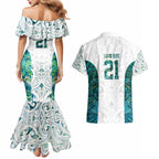 Custom New Zealand Aotearoa Couples Matching Mermaid Dress and Hawaiian Shirt Green Maori Paua Shell Indigenous - Aussie Hoodie